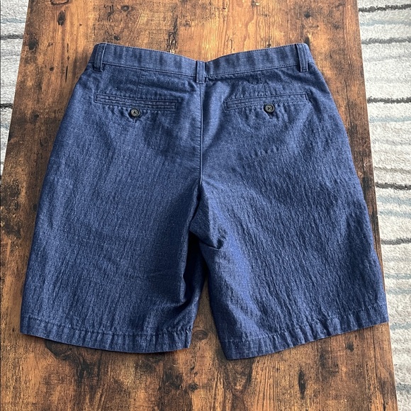 Marc Anthony Navy Blue flat front textured casual shorts - Picture 3 of 7